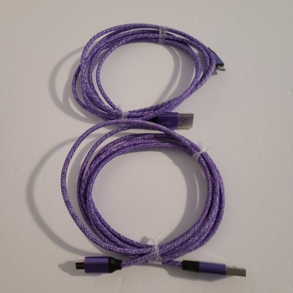 ''FAST CHARGING DUO | PURPLE MICRO USB WALL PLUG & CORD SET " - Picture 3 of 9